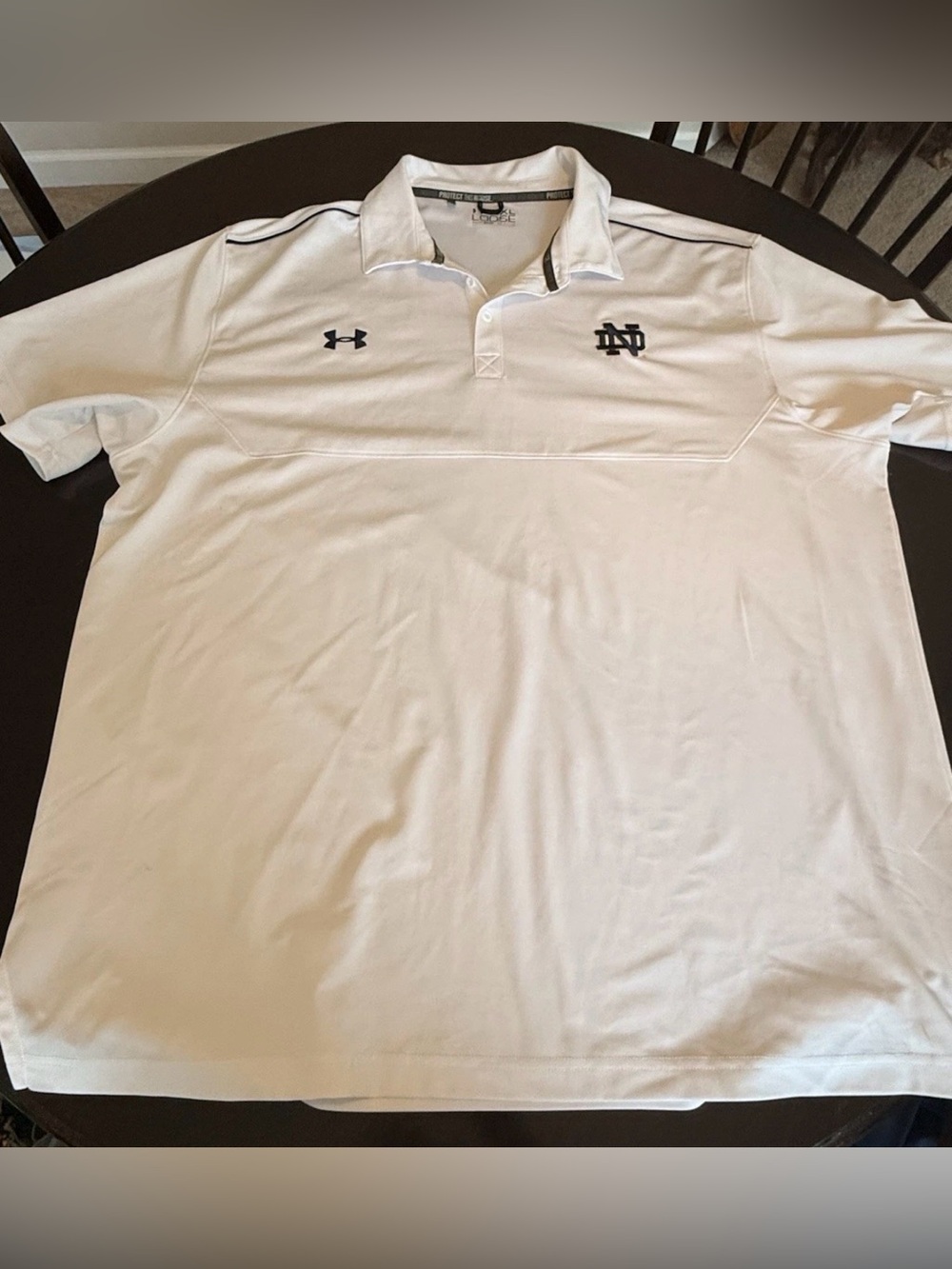 Notre Dame Fighting Irish Under Armour White Performance Polo 3XL